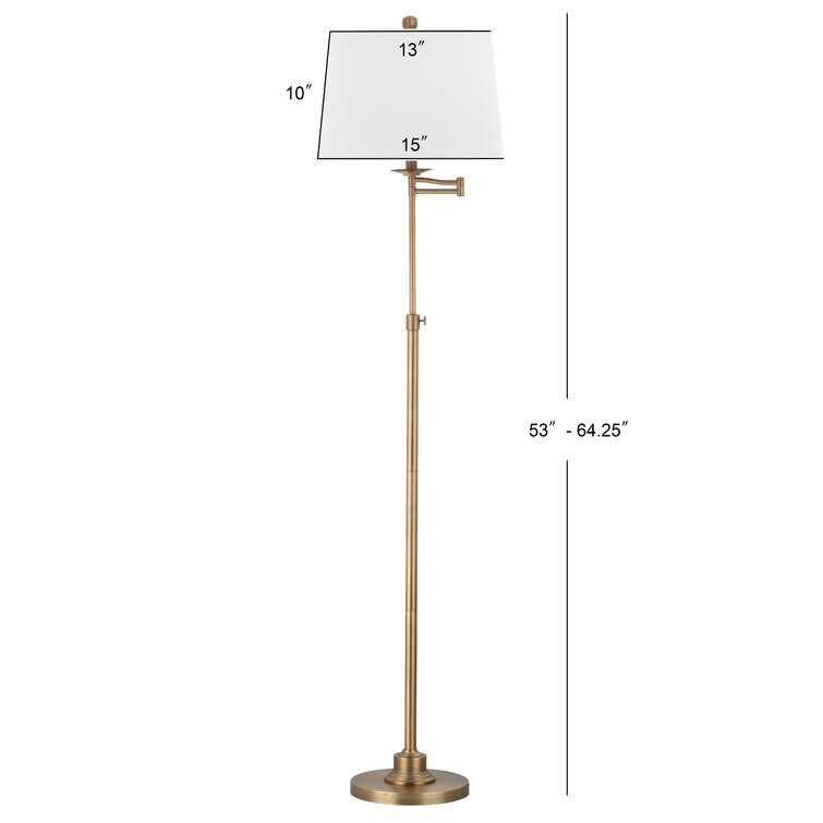 Joss & Main Rosalie 64.25'' Gold Swing Arm Floor Lamp & Reviews 